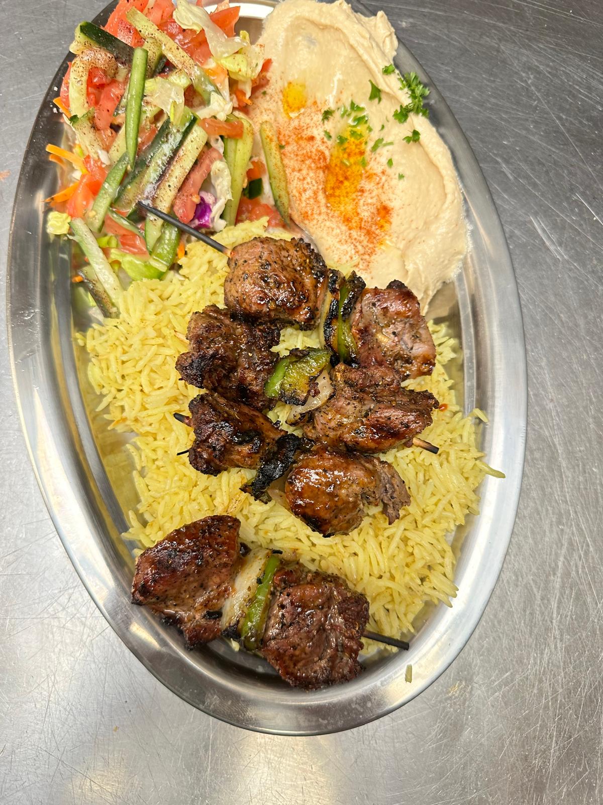 lamb kabob entree
